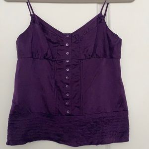BCBG Purple Top Sz XS Spaghetti adjustable Straps.